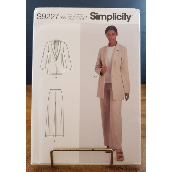 Misses Jacket and Pants Sewing Pattern Simplicity by Design S9227, Plus Size - Picture 1 of 5